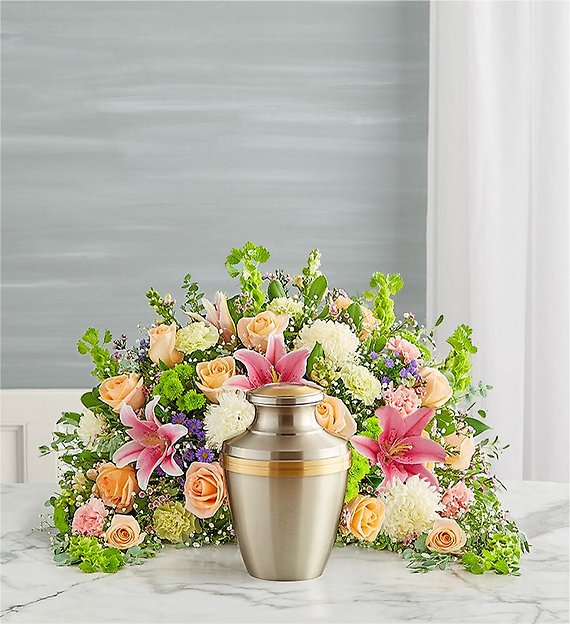 Crescent Cremation Arrangement- Pastel