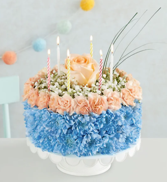 Coastal Birthday Wishes Flower Cake