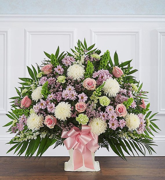 Heartfelt Tribute&trade; Floor Basket- Pastel